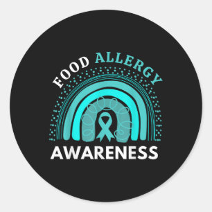 Food Allergy Awareness Support  Classic Round Sticker
