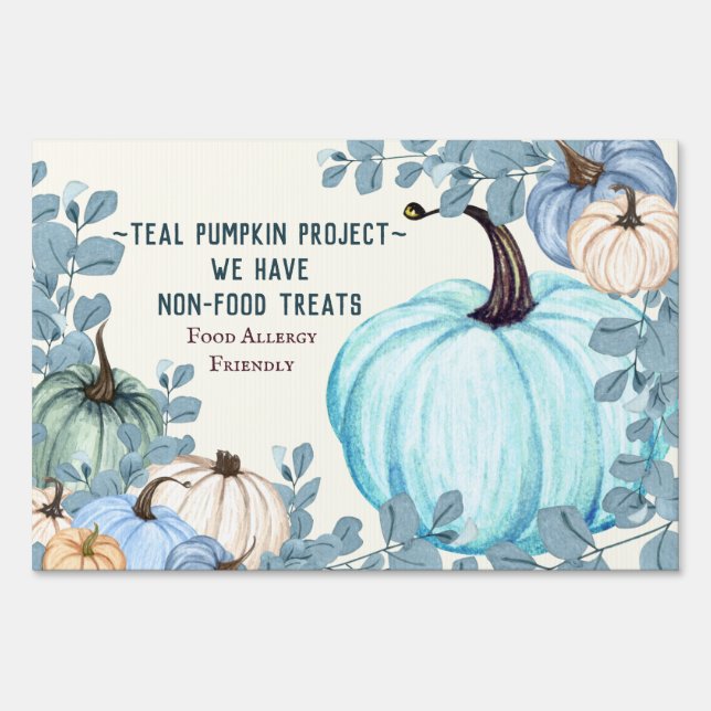 Food Allergy Friendly Teal Pumpkin Orange Cream Sign (Front)