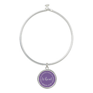 Food Allergy Medical Alert Bangle - Wheat Bangle Bracelet