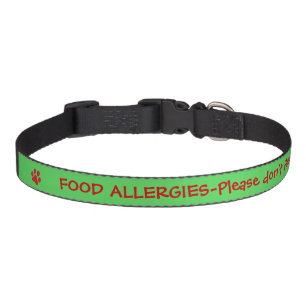 Food Allergy Medical Alert-Green Pet Collar