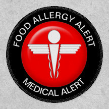 Food Allergy Medical Alert - Iron on patch