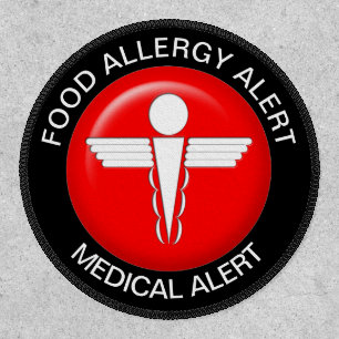 Food Allergy Medical Alert - Iron on patch