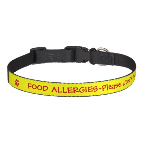 Food Allergy Medical Alert_Yellow Pet Collar