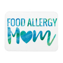 Food Allergy Mom Watercolor Typography Awareness Magnet