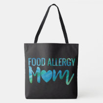 Food Allergy Mom Watercolor Typography Awareness Tote Bag