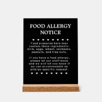 Food Allergy Sign