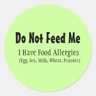 Allergy Stickers | Zazzle