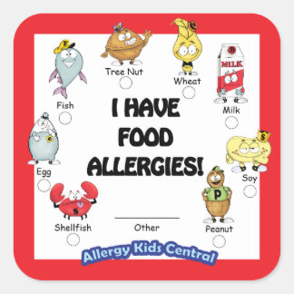 Food Allergy Sticker
