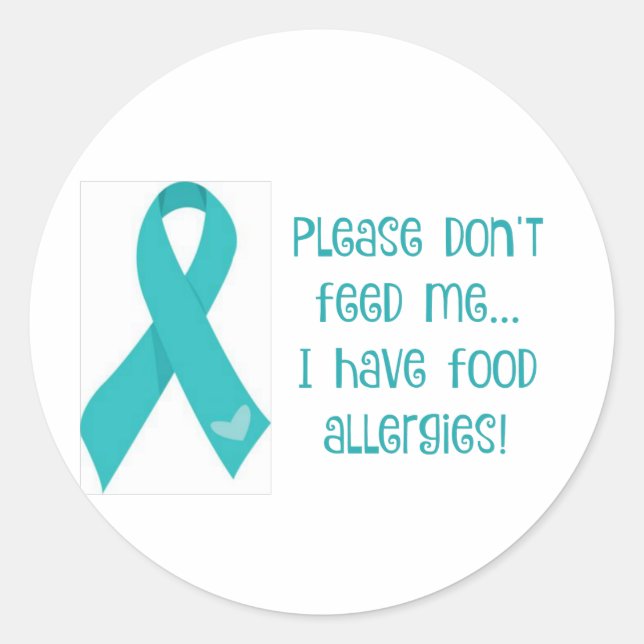 Food Allergy Sticker "Please Don't Feed Me" (Front)