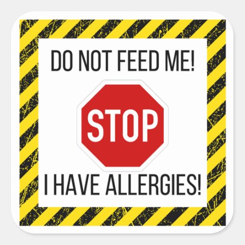Food allergy stickers