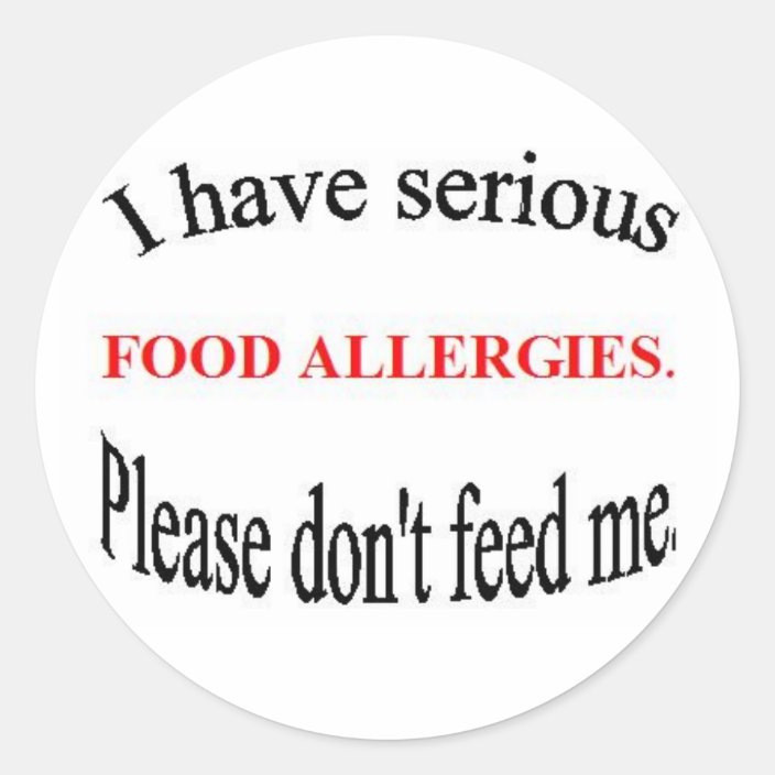 Food Allergy Stickers | Zazzle.com