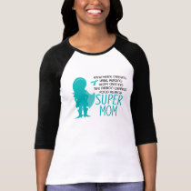 Food Allergy Super Mom Teal Silhouette Shirt