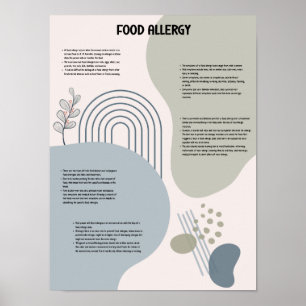 Food Allery medical poster for hospital