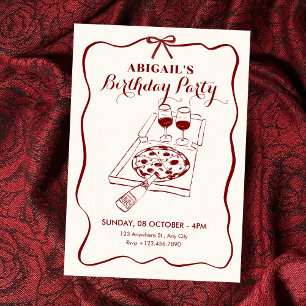 Food and beverage birthday invitation