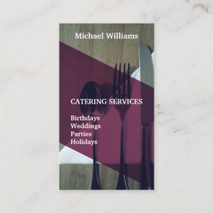 Food and beverage industry business card