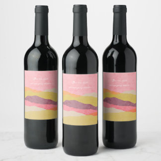 Food and Beverage Label Set abstract landscape