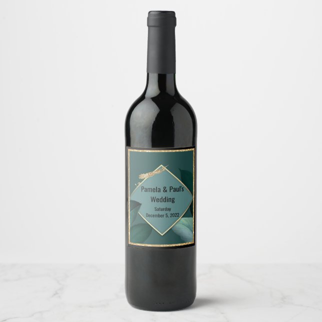 Food and Beverage Label Set Customize Wedding Wine (Front)