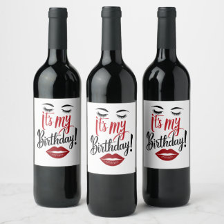 Food and Beverage Label Set - It's My Birthday