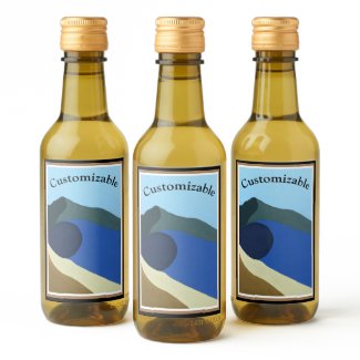 Food and Beverage Label Set Mt Tamalpais Painting