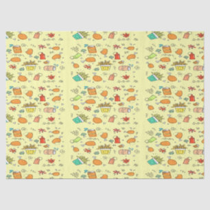 Food and drink pattern tissue paper