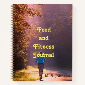 Food and Fitness Journal Personalized Notebook