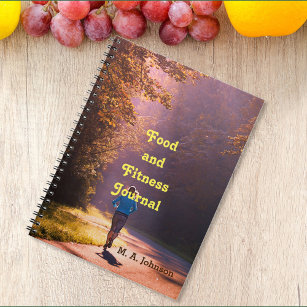 Food and Fitness Notebook Personalized Journal