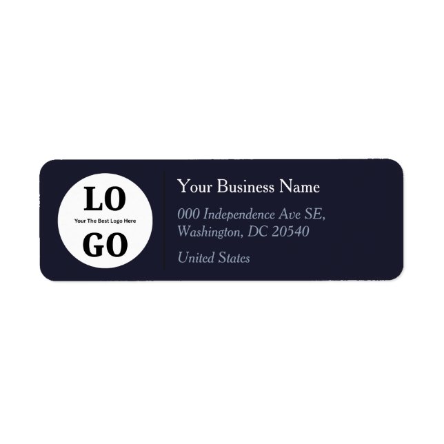 Food Bakery Professional Dark Color Custom Logo Label (Front)