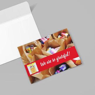 Food Bank Charity Blank Thank You Cards
