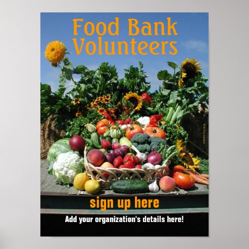 Food bank recruiting poster