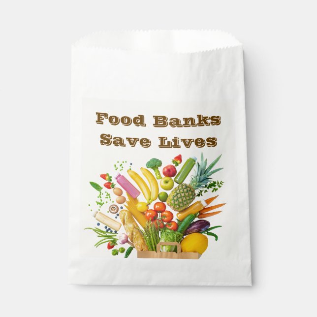 Food Banks Save Lives Favor Bag (Front)
