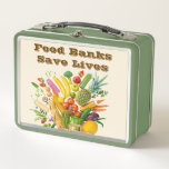 Food Banks Save Lives Metal Lunch Box
