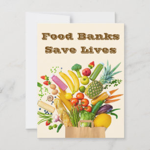 Food Banks Save Lives Postcard