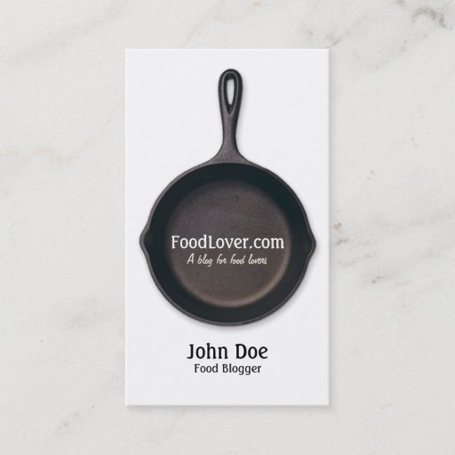 Customizable Food Blog Business Card
