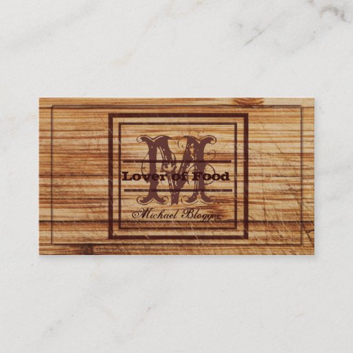 Customizable Food Blogger Business Card