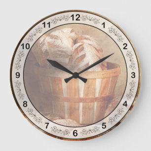 Food - Bread - Your daily bread Large Clock