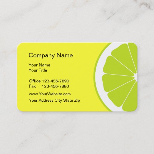 Customizable Food Business Cards