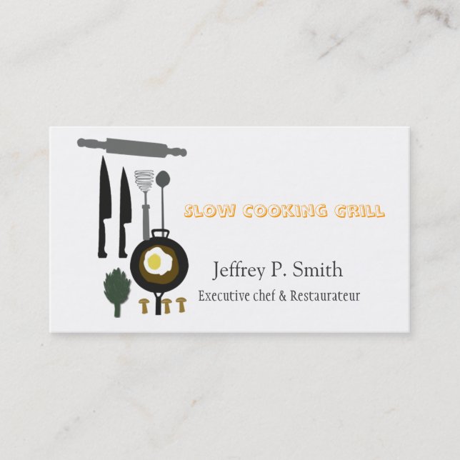 Food Business Catering Culinary Chef Card (Front)