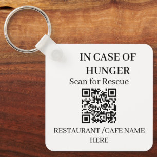 Food Business Marketing Tool QR CODE Keychain