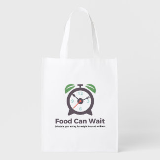 Food Can Wait Reusable Grocery Bag