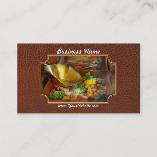 Customizable Food - Candy - One scoop of candy please Business Card Template
