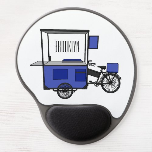 Food cart cartoon illustration gel mouse pad