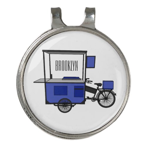 Food cart cartoon illustration golf hat clip