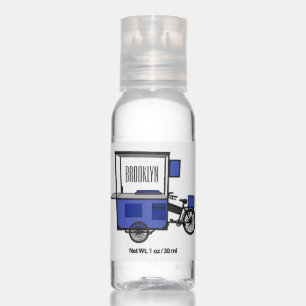 Food cart cartoon illustration hand sanitizer