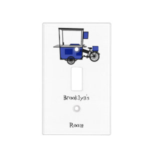 Food cart cartoon illustration light switch cover