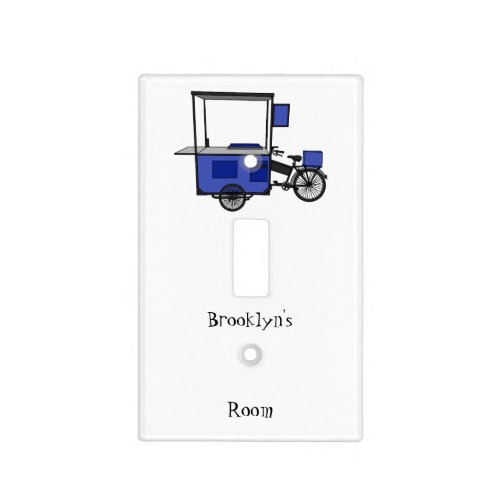 Food cart cartoon illustration light switch cover