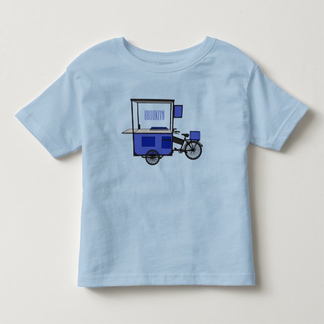 Food cart cartoon illustration toddler t-shirt (Front)