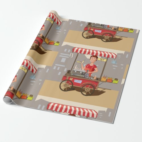 Food Cart Wrapping Paper