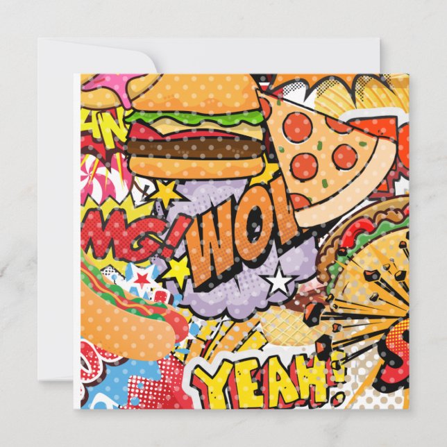 Food Cartoon Holiday Card (Front)