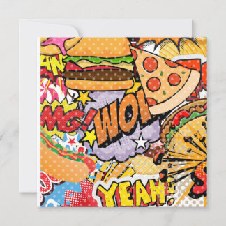 Food Cartoon Holiday Card