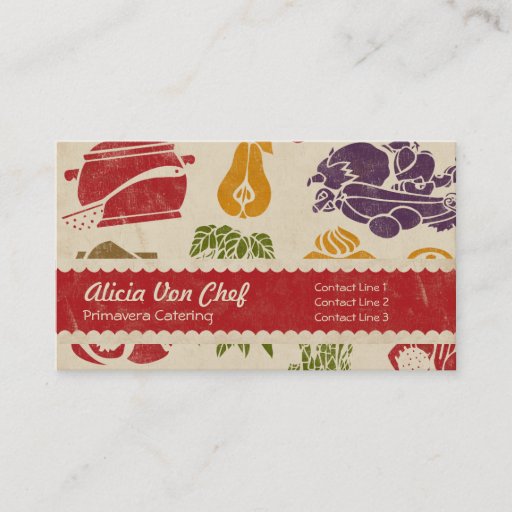 Customizable Food Celebration Business Card
